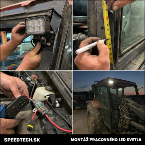 Ako nainštalovať pracovné LED svetlo na traktor, bager alebo štvorkolku: postup krok za krokom