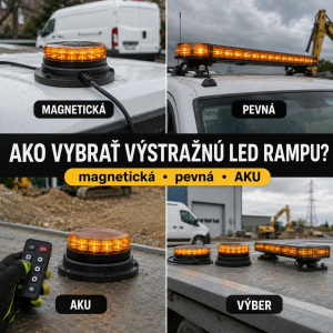 Oranžová výstražná LED rampa – ako vybrať správny typ na auto, traktor alebo pracovný stroj