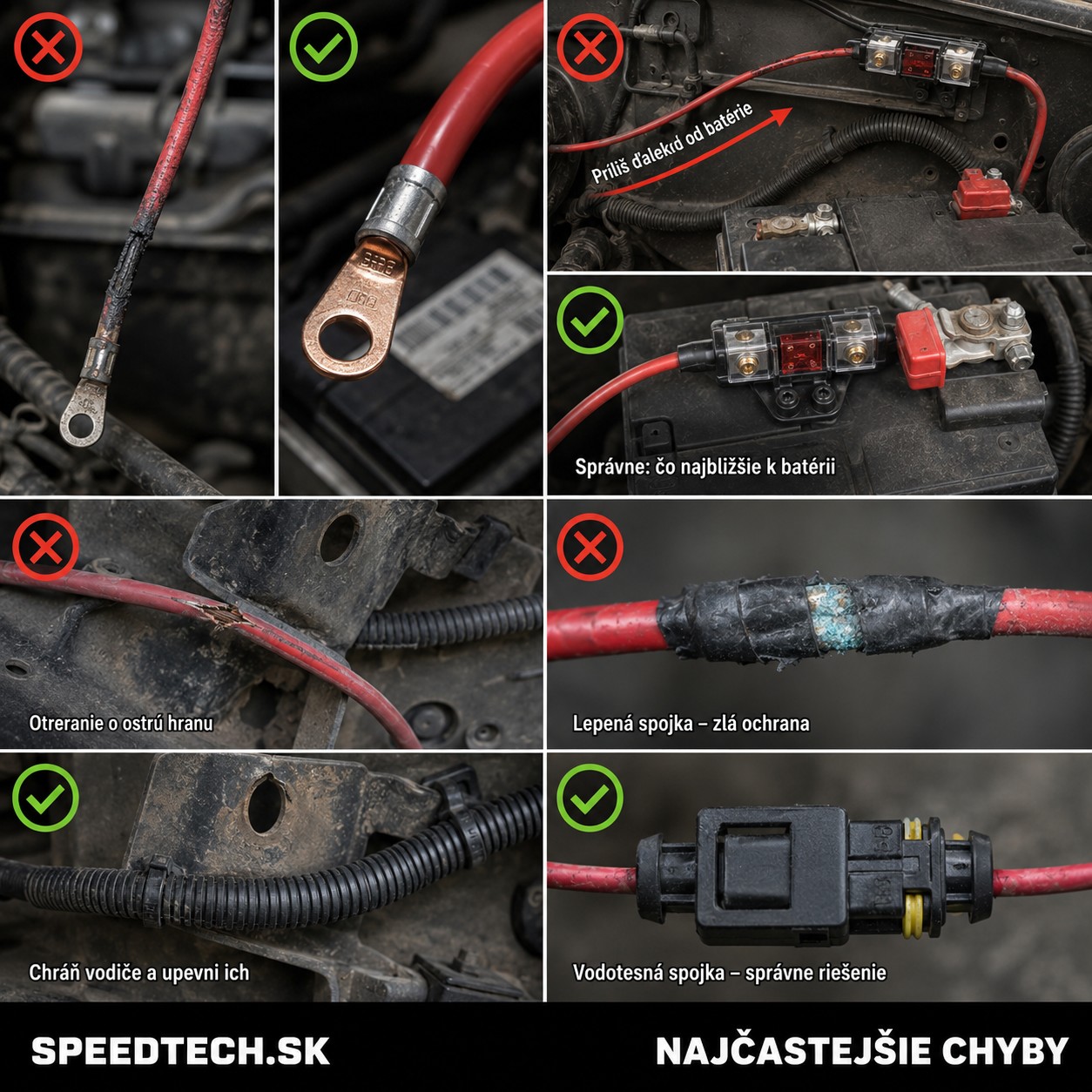 Najčastejšie chyby pri zapojení kabeláže pracovného LED svetla