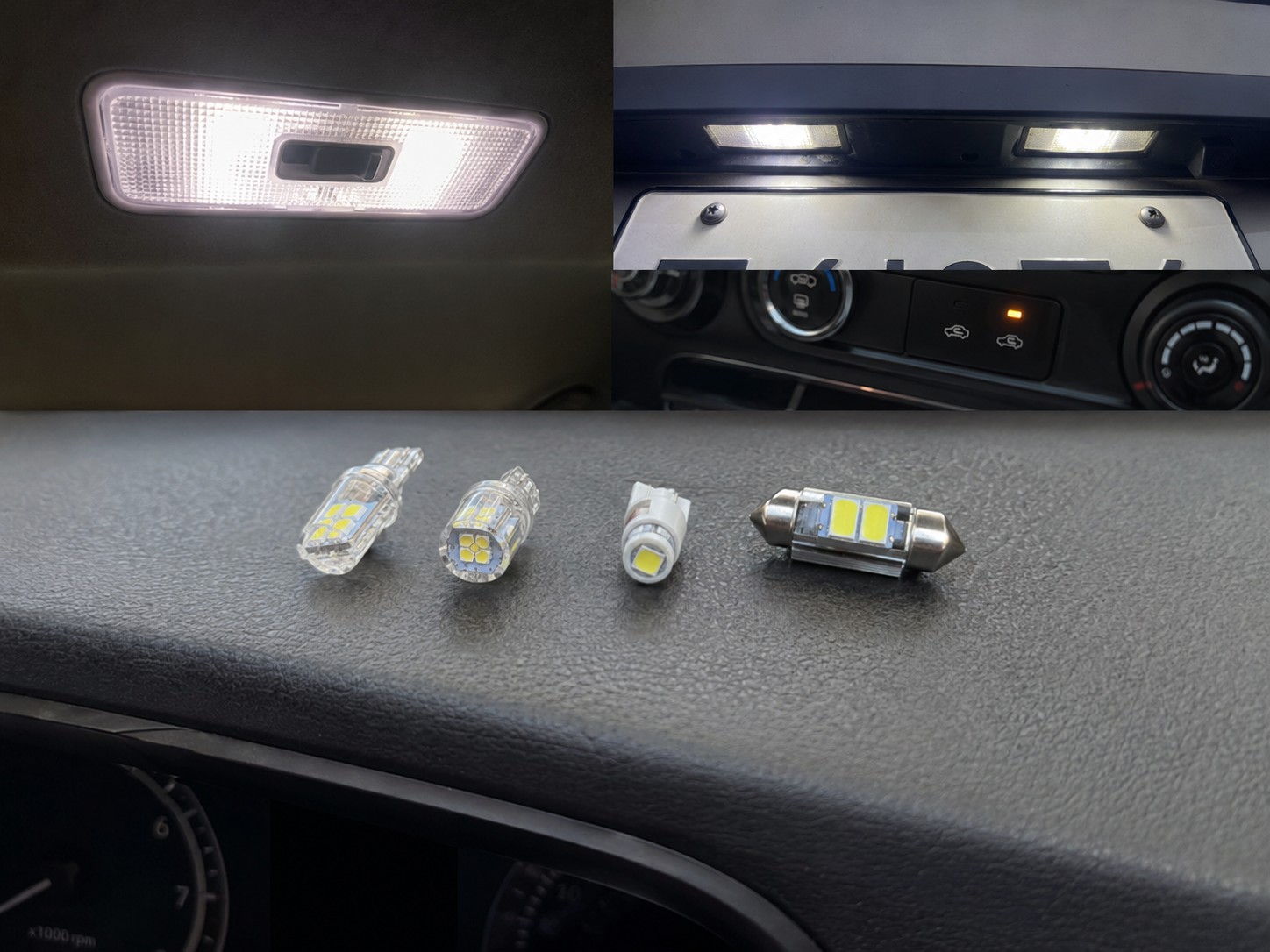 LED žiarovky T10 a sufitky pre interiér auta