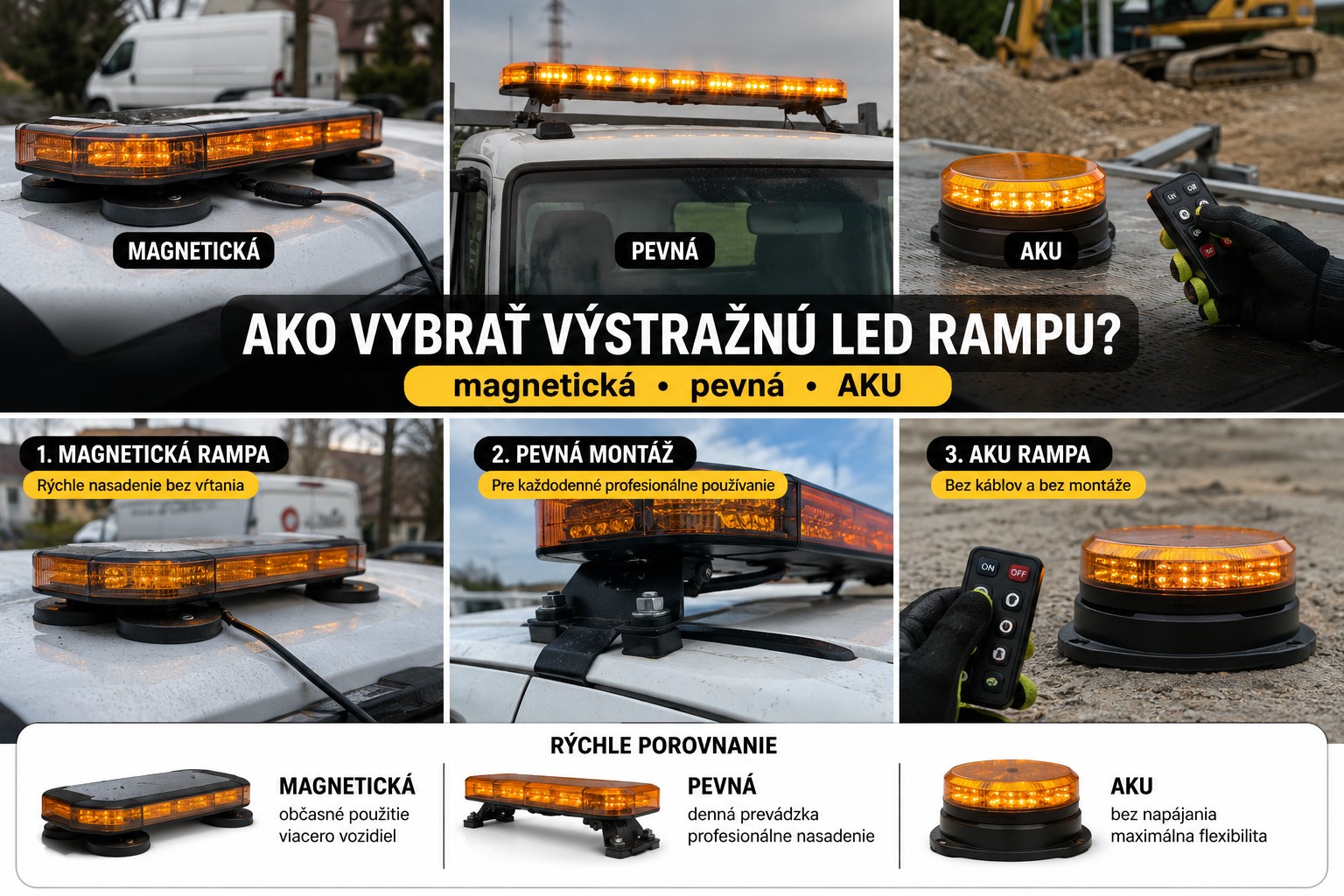 Výber oranžovej LED rampy