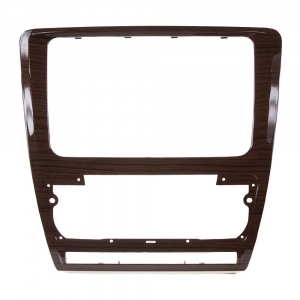 Redukcia pre 2DIN autorádio - Škoda Octavia (2009-2013) manual/auto Clima / imitácia dreva