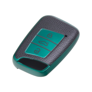 TPU obal kľúča VW Passat B8 - zelený koža