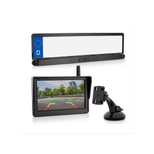 Bezdrôtový digitálny kamerový systém - 5&quot; monitor / kamera + 2 senzory v ŠPZ so solárnym napájaním