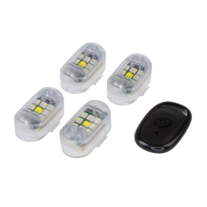 LED výstražné svetlo na motocykel - 4x AKU svetlo