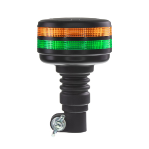 Zeleno-oranžový LED maják 12V / 24V - 48x LED / ECE R65 / na držiak