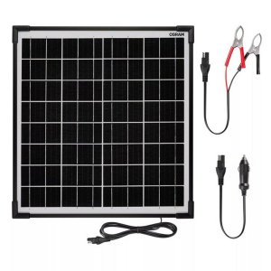 Solárna nabíjačka autobatérie 20 W OSRAM OSP2000 – IP65, monokryštalické články, 12 V